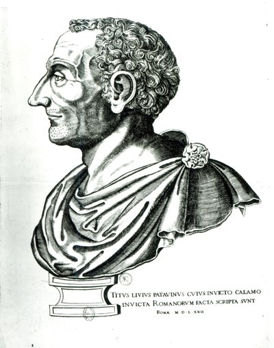 Porträtbüste von Titus Livius, bekannt als Livius (59 v. Chr.-17 n. Chr.), 1622 von Italian School